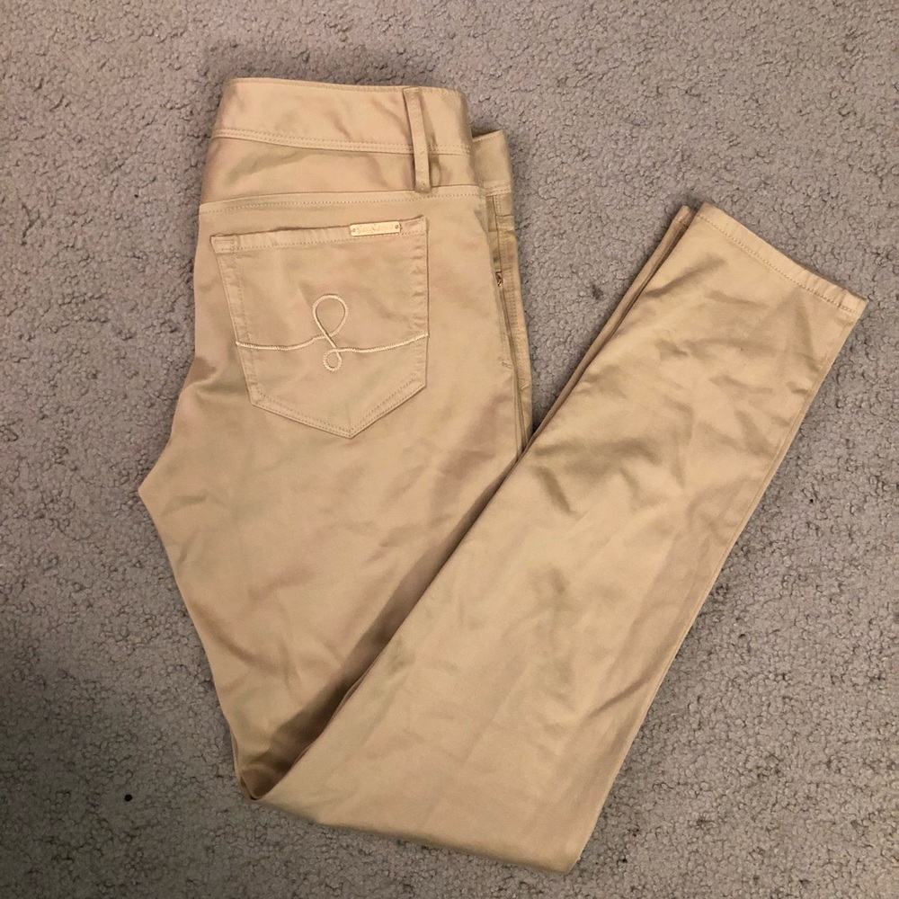 EUC 31” Skinny Worth Sateen jeans size 4 -Sand Bar